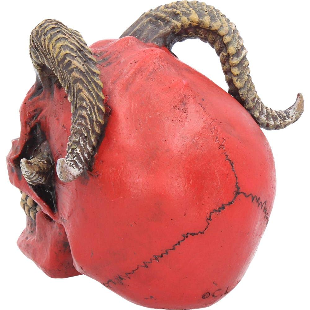 Nemesis Now Tenacious Demon Skull Figurine 13.3 Centimeter,Red
