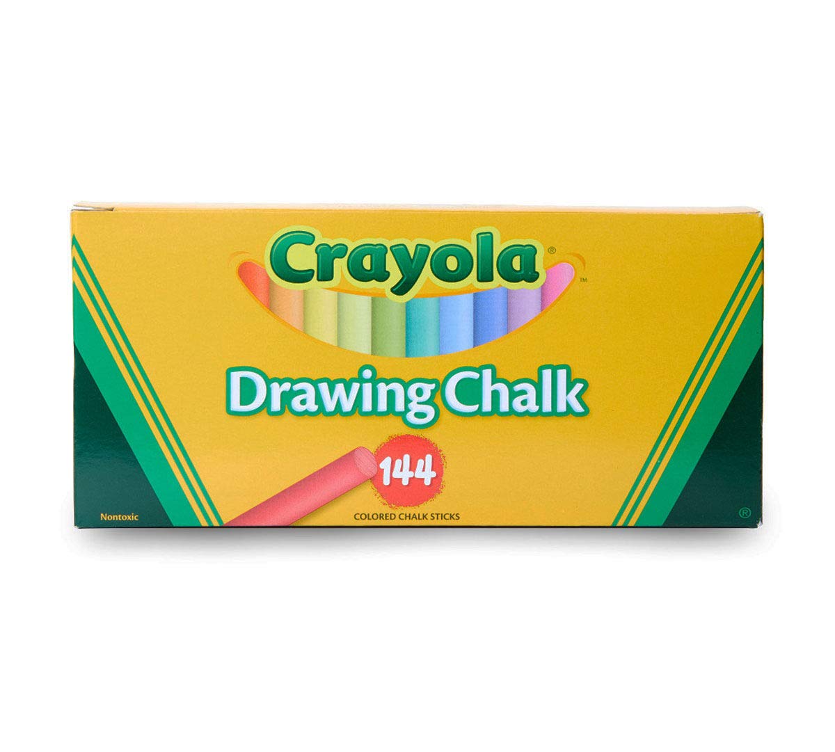 Crayola Colored Drawing Chalk CHALK,DRAWING,144/ST,AST 63134 (Pack of4)