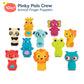 B. Toys B. – 10 Finger Puppets – Animal Finger Puppets – Fox, Panda, Hippo, Giraffe, Dog – Lion, Cat, Frog, Elephant, Owl – 10 Months + – Pinky Pals Crew