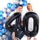COLORFUL ELVES Giant Jumbo Number 40 Foil Mylar Balloons, Black, 40th Birthday Party Decorations, Aluminum, 40 Size