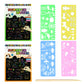 Promote Rainbow Scratch Art Notepads Set  2 Rainbow Scratch Notebooks (10 Sheets Each) + 2 Wooden Stylus Pens & 4 Drawing Stenc