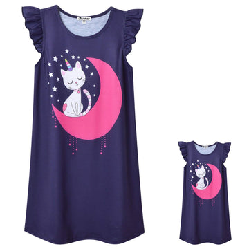 Matching American Girls&Dolls Nightgowns Cat Sleepwear Pajamas 18' Doll Dress,Size 6 7