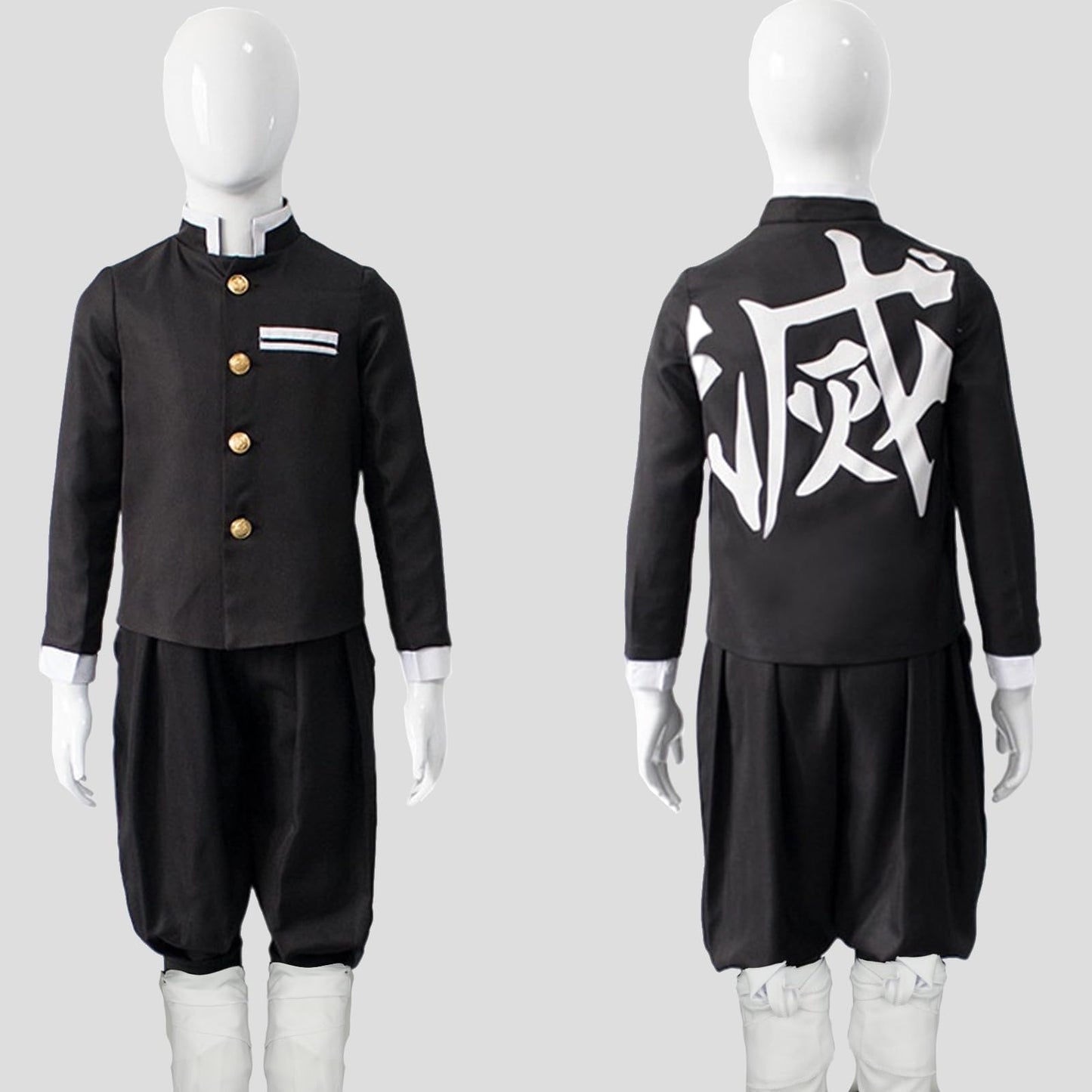 VZQI Halloween Cosplay Costumes Kamado Kids Girls Anime Kimono Hallowee Cloak with Retractable decorative replica blade M