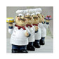 Smanta Chef Ramen Noodles Figurines Decorative Cooking Chef Collectible Housewarming Gifts Statues For Counter Top Restaurant Cafe Tabletop Kitchen Decor