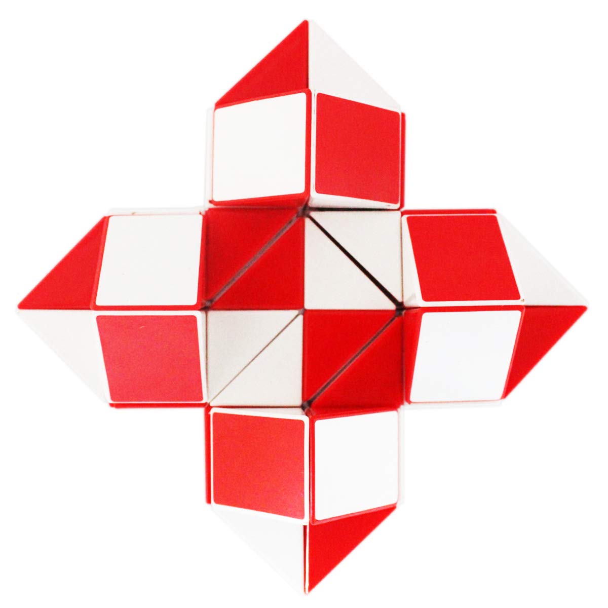 Mipartebo Magic Snake Cube Twist Puzzle 48 Wedges Large Size Twist Fidget Snake Toys Gift Party Favors Game Goodie Bag Fillers For Kids Adults Teens Red