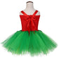 Tutu Dreams Summer Hawaiian Red Green Tutu Dress for Girls 1-12Y with Tropical Fern Leaf Headband Luau Outfits Birthday Party Gifts