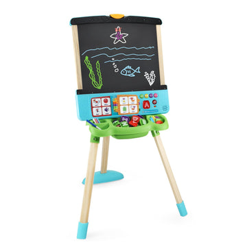 LeapFrog Interactive Learning Easel with Magnetic Chalkboard and Whiteboard for Kids Ages 3-5 (Frustration Free Packaging)