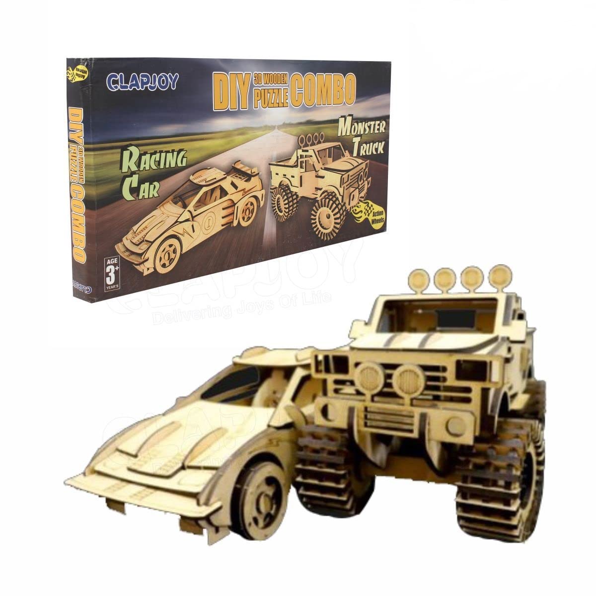 Clapjoy 3D Wooden Puzzle - Wooden Diy Kit | Construction Kit Toy, Modeling Kit, Hobby Toy Kit | Return Gift For Kids & Adults Ag