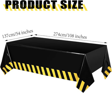 2 PCS Construction Birthday Party Tablecloth Dump Truck Birthday Table Covers for Kids Boys Birthday Construction Party Decorati