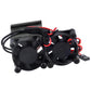 RC Motor Fan Radiator Aluminum Thermal Sensor Heat Sink Twin Cooling Fans for 1/10 RC Car 540/550 Traxxas Axial Redcat HSP HPI W