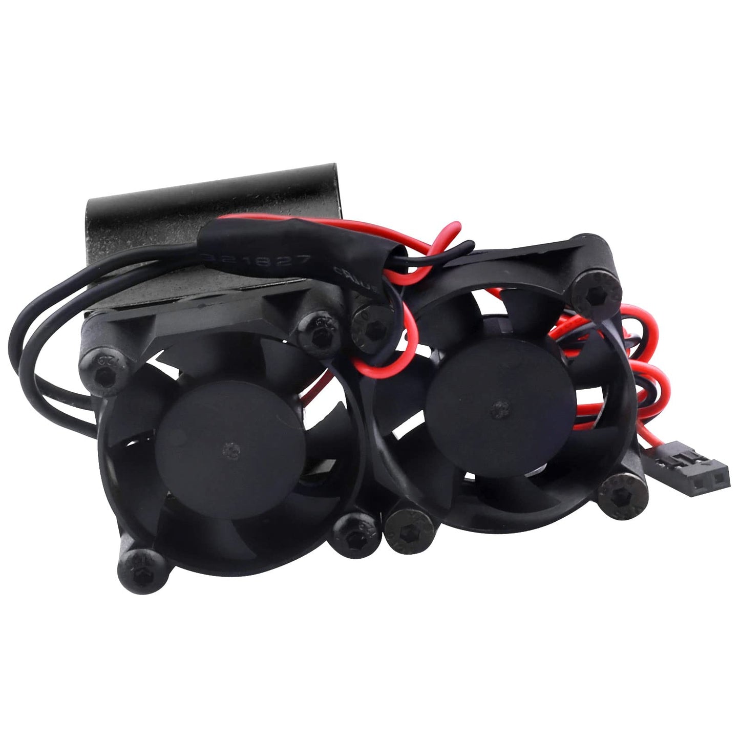 RC Motor Fan Radiator Aluminum Thermal Sensor Heat Sink Twin Cooling Fans for 1/10 RC Car 540/550 Traxxas Axial Redcat HSP HPI W
