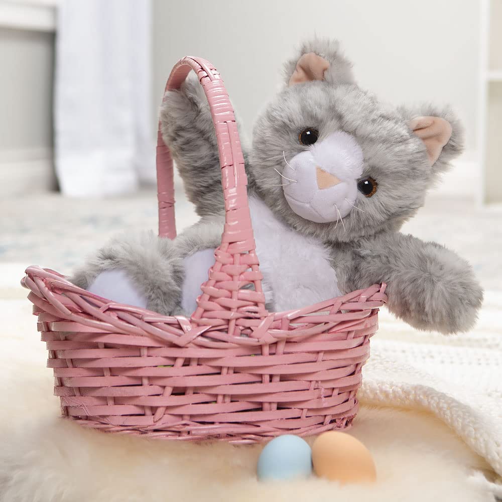 Vermont Teddy Bear Stuffed Kitten - Plush Gray 18" Cat Toy, Model ABFW18006A
