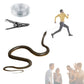 VisTapex Realistic Rubber Snake Prank Toy, 1.2m Black Clip-On Model 13574