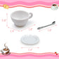 12 Sets Mini Coffee Cups Mini Dollhouse Cups Miniatures Tea Mups Food Kitchen Toys For Diy Decoration Craft Accessories (White)