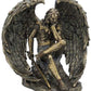 Us 6.5' Cold Cast Bronze Color Lucifer The Fallen Angel Figurine Statue