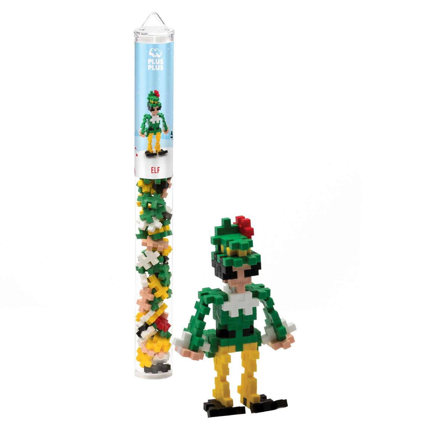 PLUS PLUS Mini Maker Tube - 70 Piece Elf Construction Toy, Plastic Interlocking Blocks for Kids, Model 4168736-Parent