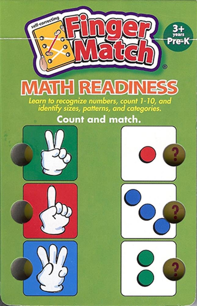 Finger Match Math Readiness - Pre-K Numbers And Counting Book Green, Counting And Matching