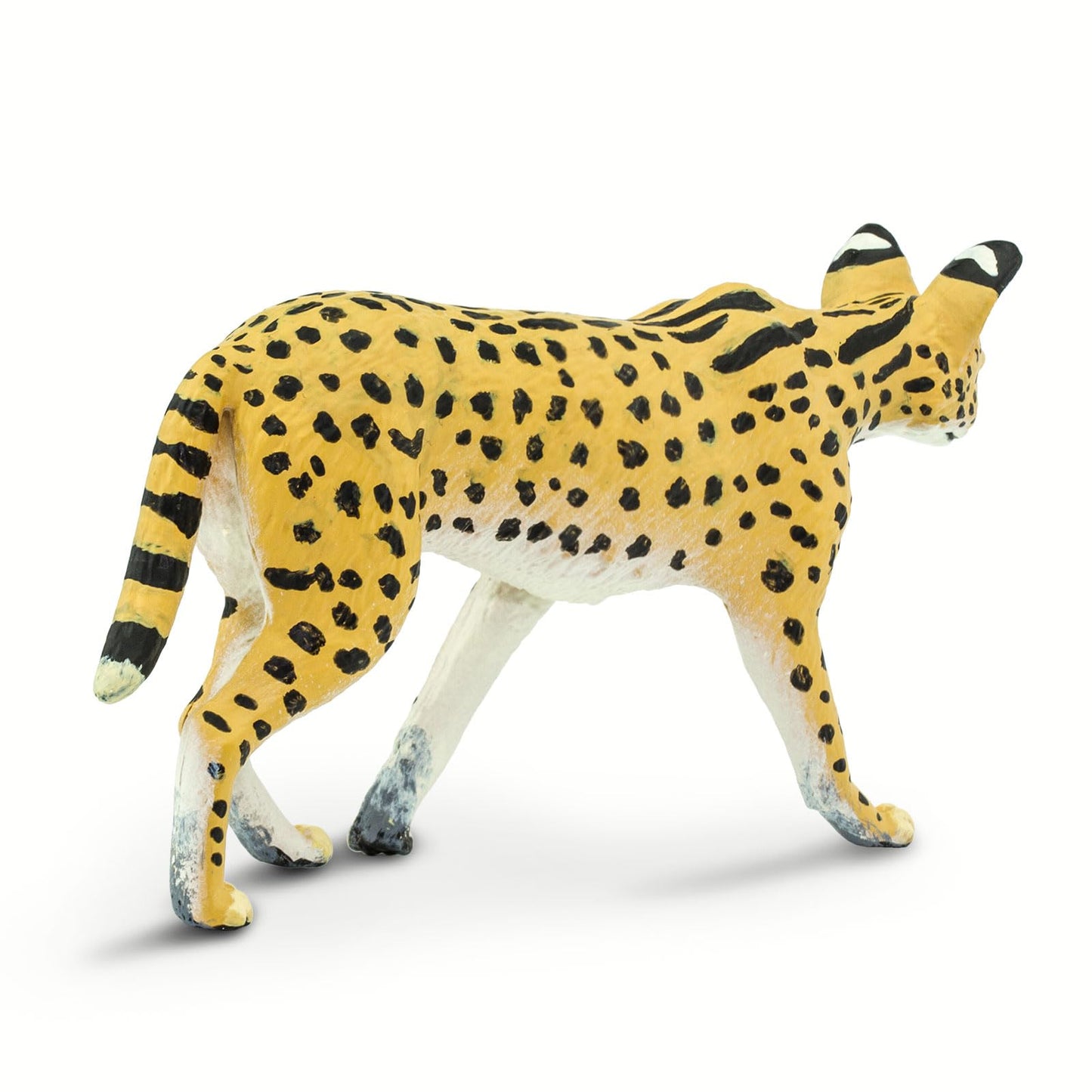 Safari Serval Animal Figurine - Multicoloured, Plastic, Model S100237
