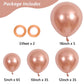 Rose Gold Balloons, 140Pcs Metallic Rose Gold Balloons 18 12 10 5 Inch Different Sizes Pack Party Latex Balloons For Birthday Ha