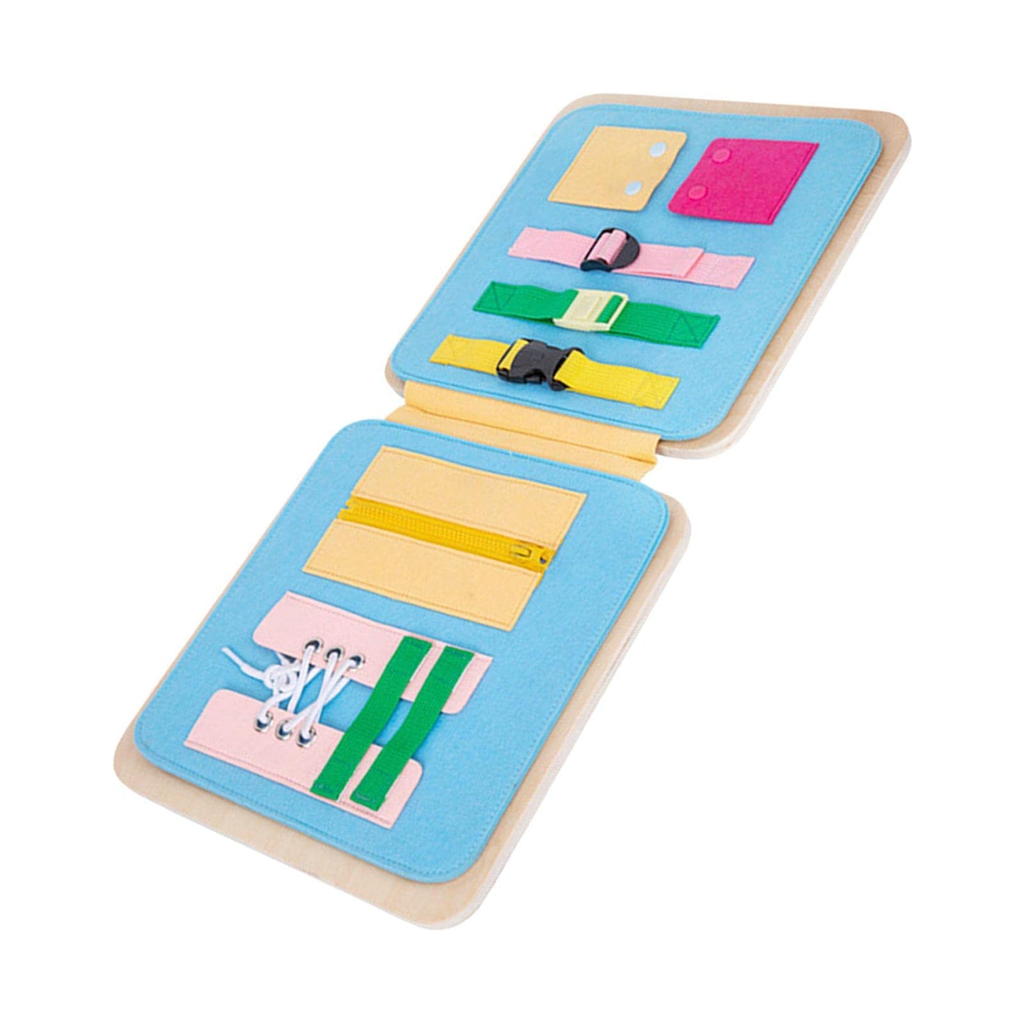 Ecomistiq Montessori Toys Activity Busy Board Early Learning Toy Basic Skills Toys