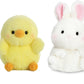 Aurora Bundle Of 2 5' Beanbag Stuffed Animals: Chickadee Chick And Bunbun Bunny