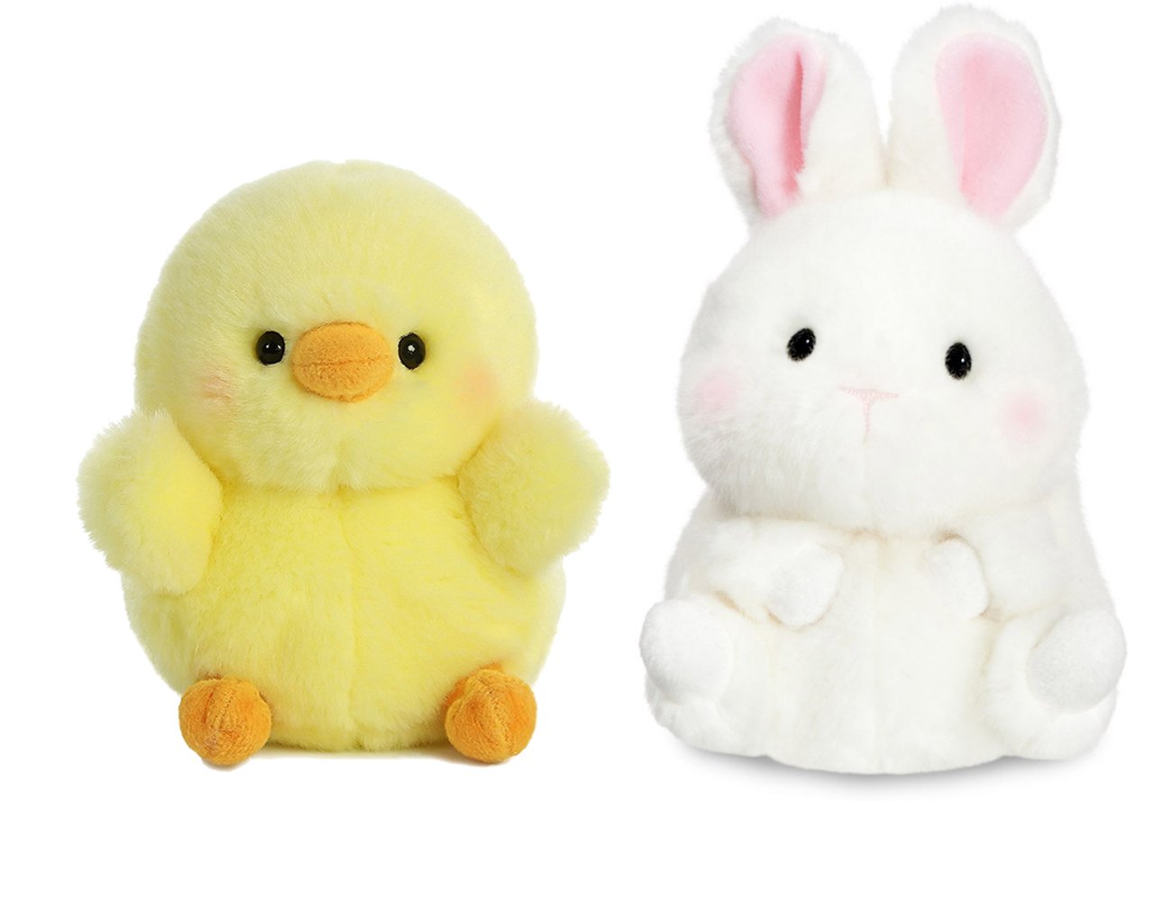 Aurora Bundle Of 2 5' Beanbag Stuffed Animals: Chickadee Chick And Bunbun Bunny