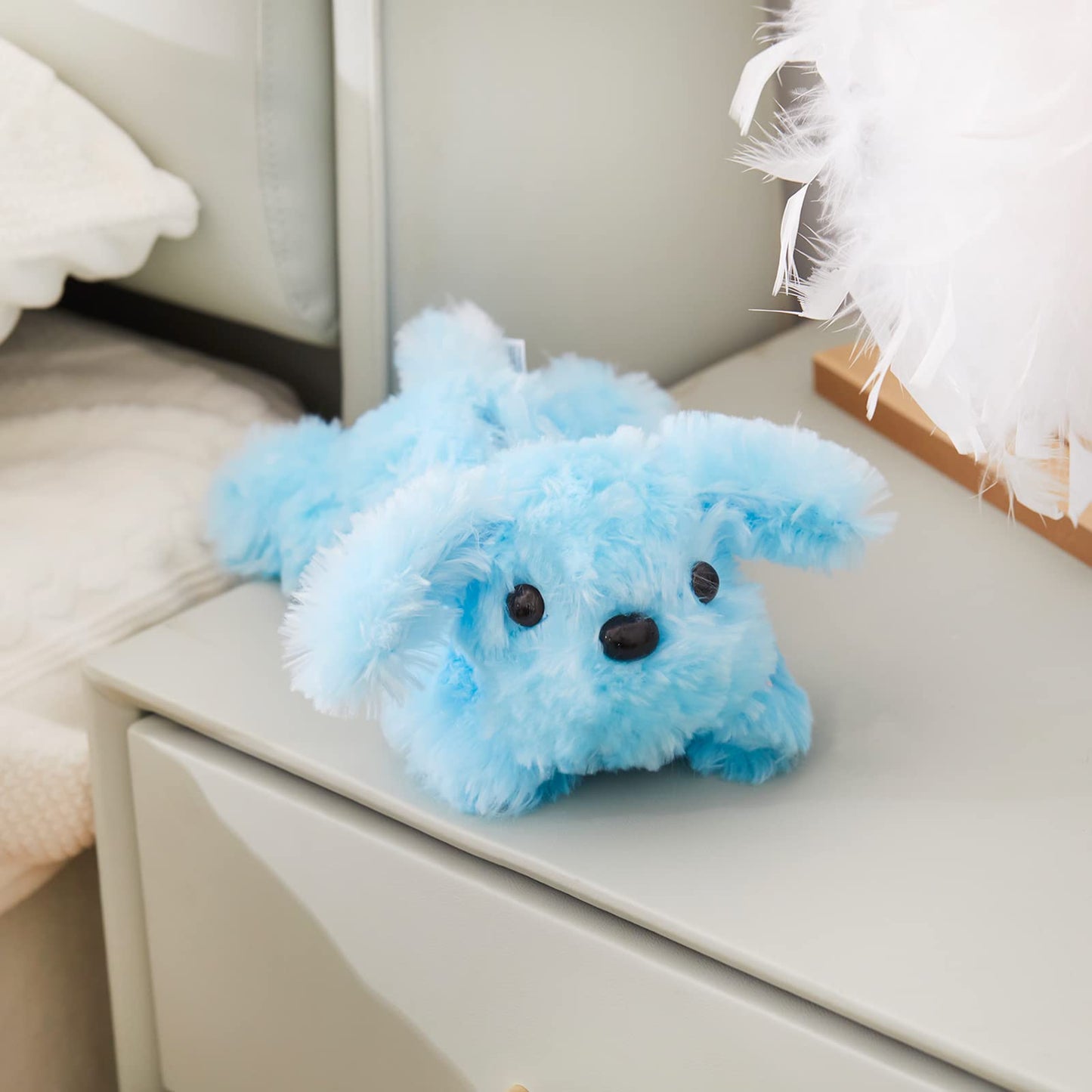 Wewill 10'' Light Up Blue Puppy Dog Led Stuffed Animal With Colorful Night Light Glow Soft Plush Toy Gifts For Kids On Christmas Birthday Valentines Day