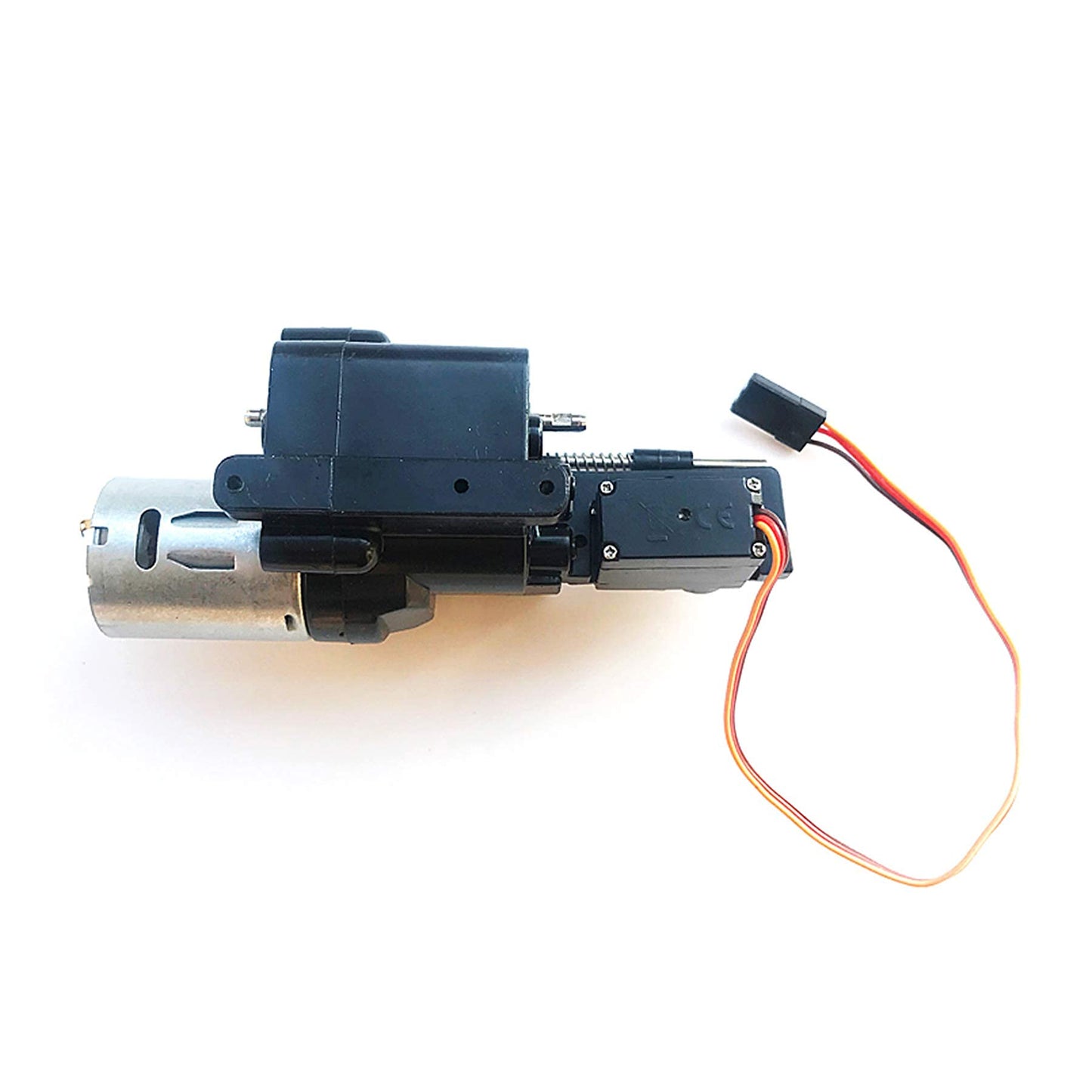 MaxMetal WPL RC Car Split Transfer Speed Gearbox 2 Speed Transmission with 370 Motor+Servo with Metal Drive Shaft for WPL B14 B2