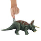 Jurassic World Dominion Roar Strikers Triceratops Dinosaur Action Figure With Roaring Sound And Attack Action, Toy Gift Physical & Digital Play