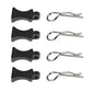 6Pack Vgoohobby RC Body Clips Pins with Fixing Bracket Aluminum Pull Tabs Mount Compatible with Redcat Traxxas Tamiya Axial SCX1