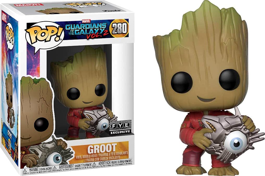 Funko - 24878 Guardians Of The Galaxy 2-Groot W/Cyber Eye Exclusive Multi-Coloured Figure