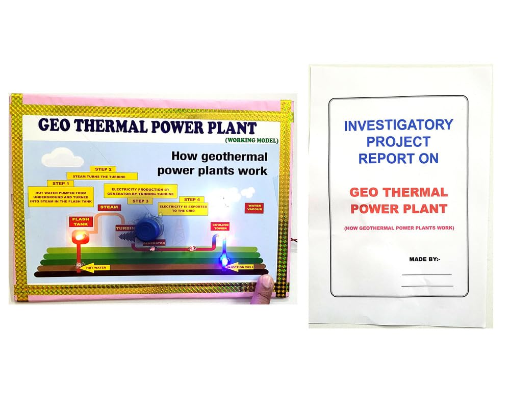 How A Geothermal Power Plant Works Working Model Project And Science Aid Educational Electronic Hobby Kit