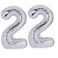 40 Inch Number 22 Balloon Silver Jumbo Giant Big Large Number 22 Foil Mylar Silver Balloons 22Th Birthday Party Anniversary Deco