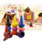 Wobe Finger Crayons, 12-Color Non-Toxic Washable Crayon Sticks, Palm-Grip Design, Multicolor, Ideal for Kids