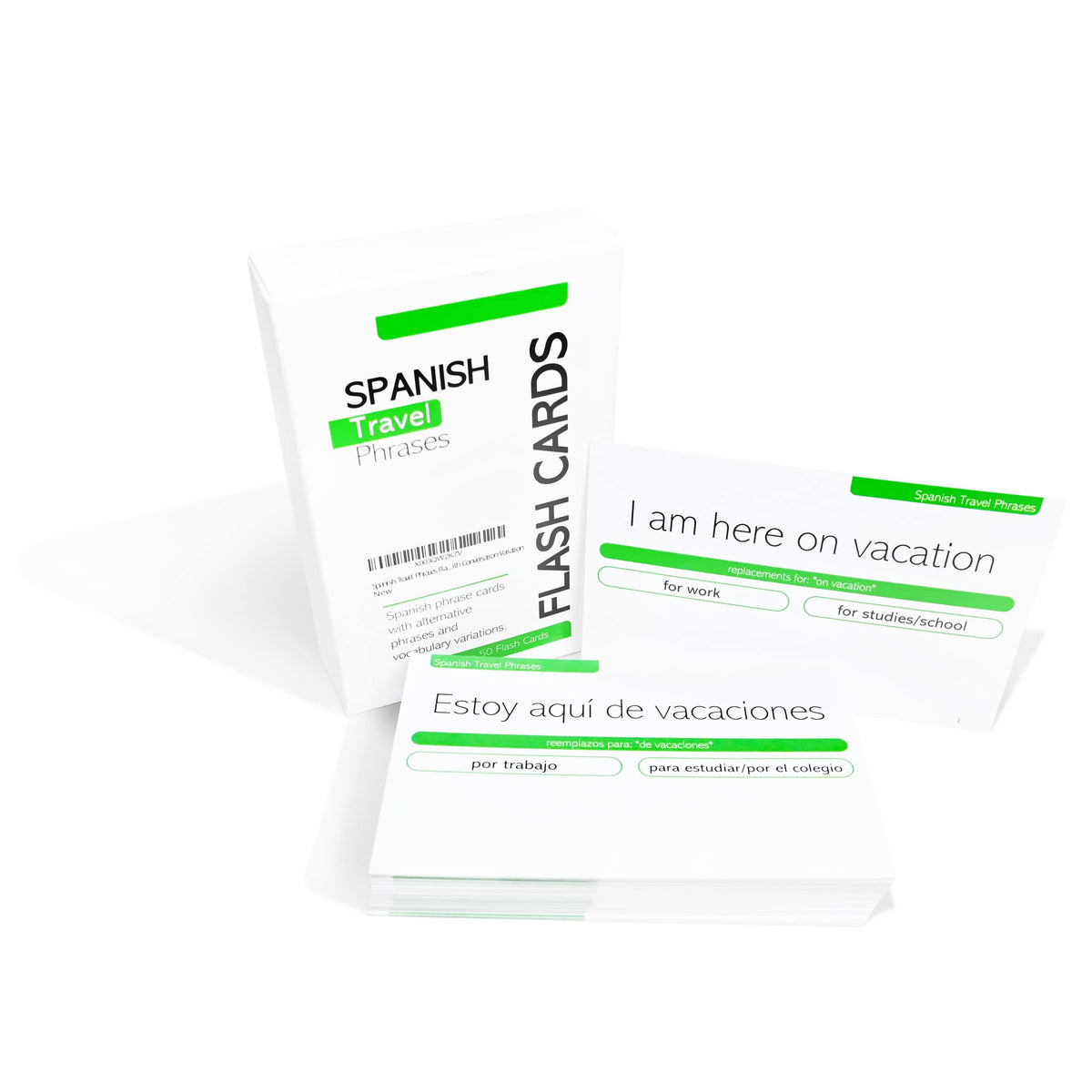 Spanish Travel Phrases Flash Cards With Conversation Variations