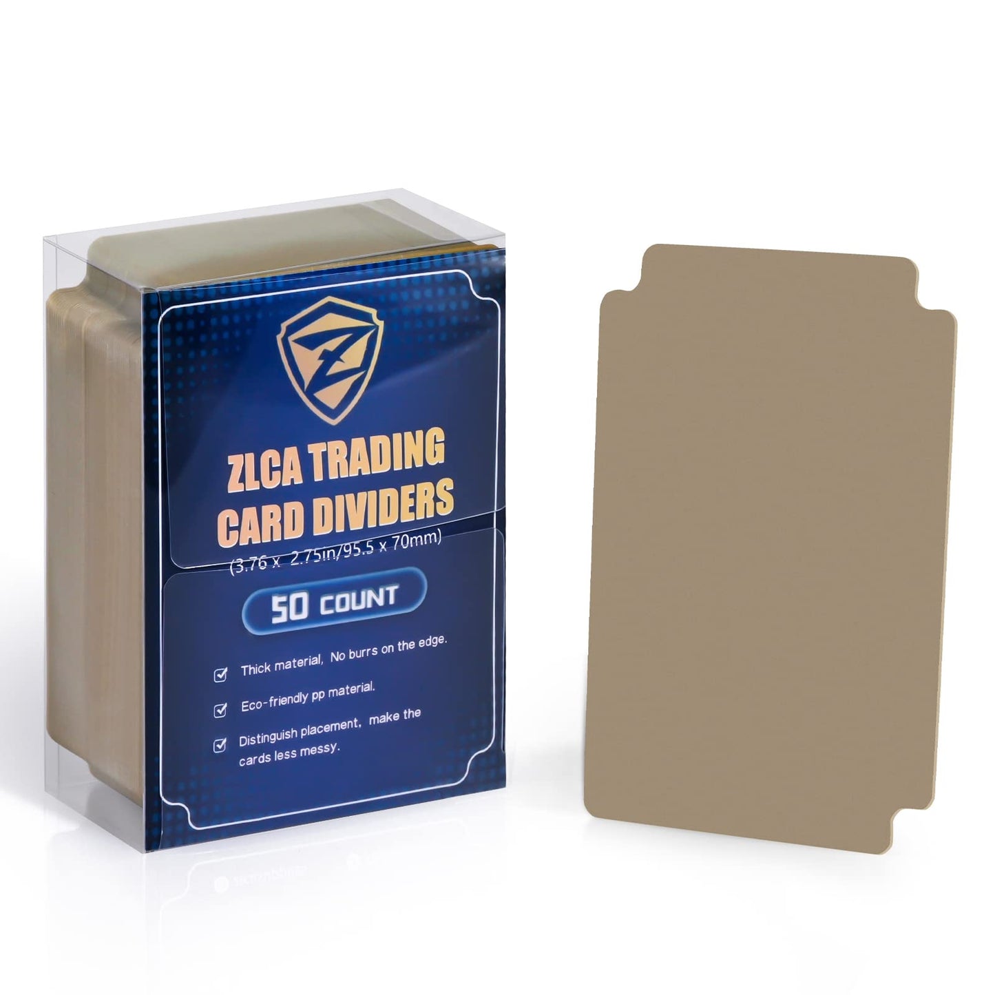 Zlca 50 Piece Trading Card Dividers, Page Dividers With Tabs, Plastic Separator For Storage Box Record Games Sports Cards, 2.75