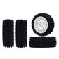 Mesimsple Pre Glued Plastic Wheel and Rubber Tire ARA550114 for 1/18 Typhon Grom Series Upgrade Parts White