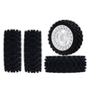 Mesimsple Pre Glued Plastic Wheel and Rubber Tire ARA550114 for 1/18 Typhon Grom Series Upgrade Parts White