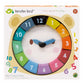 Tender Leaf Toys - 12 Pcs Bear Colors Clock, Early Learning Time, Educational Learning Clock Toy - Wooden Clock, Lovely Shapes - Cognitive Toy For Kids