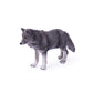 Uandme 4Pcs Wolf Toy Figurines Set Wolf Animal Figures Grey Wolf Family Cake Topper Toy Gift For Kids (Grey)