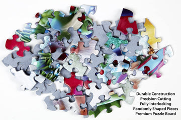 Vermont Christmas Company Snowman Contest Jigsaw Puzzle 1000 Piece - Large Piece Christmas Puzzle - Interlocking & Randomly Shaped Pieces - 30' X 24'