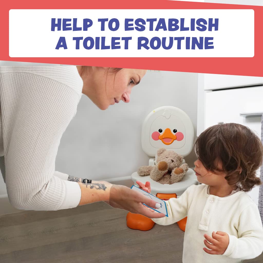 My Toilet Routine Cards 12 Flash Cards For Visual Aid Special Ed, Speech Delay Non Verbal Children And Adults With Autism Or Special Needs