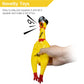 Novelty Place Squawking Pirate Chicken Dog Toys - 12.5 Inches Yellow Rubber Squeeze Squeaky and Screaming Chicken for Pets or Kids