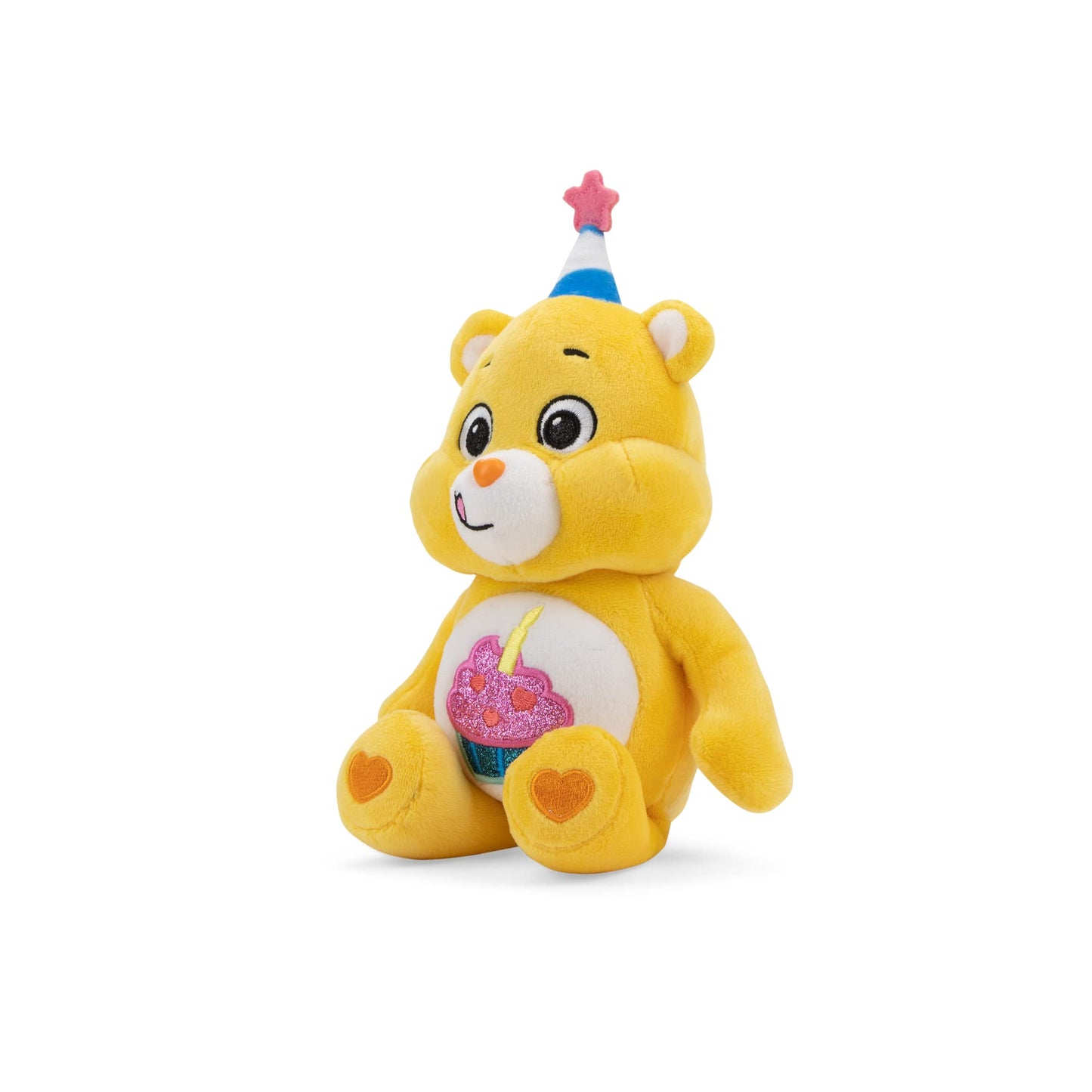 Care Bears 9" Bean Plush Birthday Bear - Soft Multicolor Polyester, Small, Model 22487