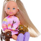 Simba 105733688 Evi Love Dogs, Doll With Two Cute Dachshunds On A Leash, 12 Cm Toy Doll, From 3 Years