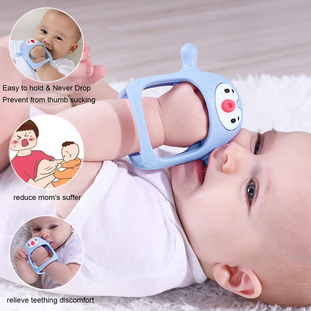 Smily Mia Breastfed Baby Pacifiers & Teething Toys, Silicone, 1 Count, Light Blue, Model M12030-1, for Infants 0-6 Months