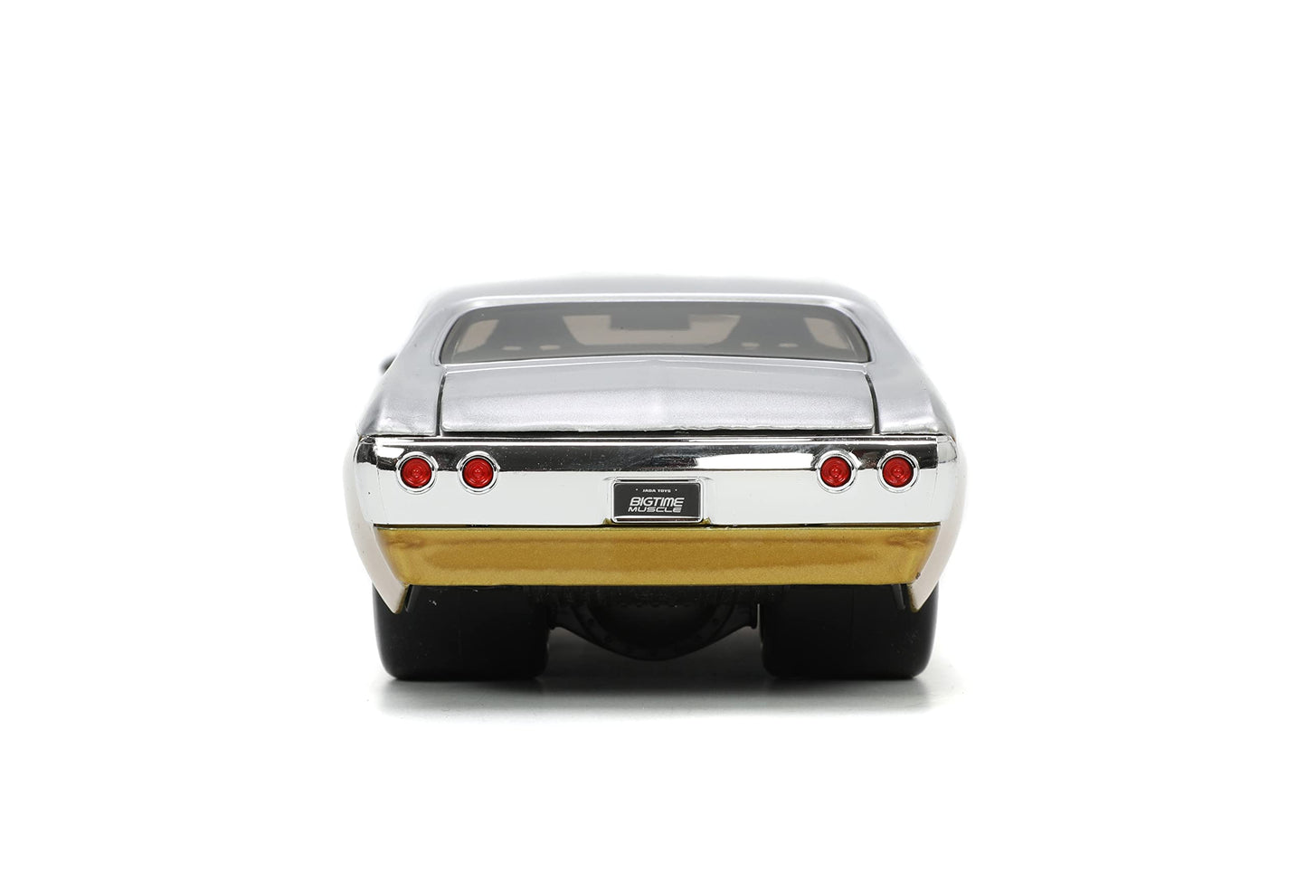 Big Time Muscle 1:24 1971 Chevy Chevelle Ss Die-Cast Car Silver/Gold, Toys For Kids And Adults
