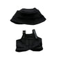17cm Light Purple Doll Clothes Set (No Doll)  Bucket Hat & Overalls Shorts Outfit  Cute Style for 17cm Doll Dress - up(Hat-Overalls Black)