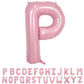 40 Inch Pink Letter Balloons, Large P Letter Balloons Foil Helium Balloon, Foil Big Single Alphabet P Balloon, Pink Letters for 
