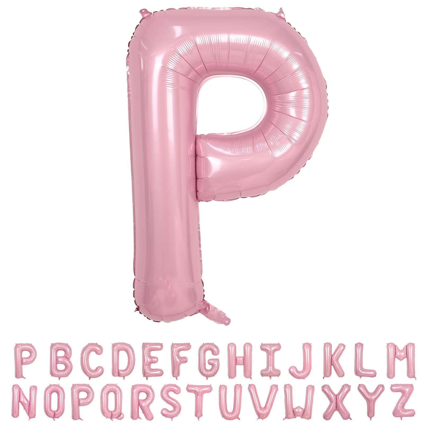 40 Inch Pink Letter Balloons, Large P Letter Balloons Foil Helium Balloon, Foil Big Single Alphabet P Balloon, Pink Letters for 